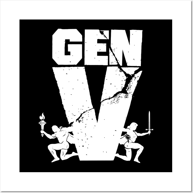 Gen V Fan Logo White Wall Art by Vault Emporium